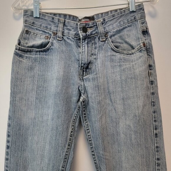 Buffalo David Bitton Jeans Women Size 28 Medium Wash Semi Distressed Mid Rise - Picture 2 of 5